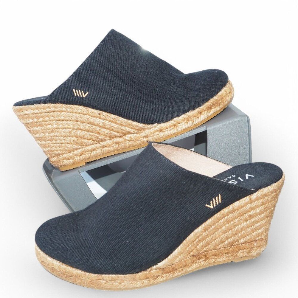 Viscata Barcelona‎ Truja Canvas Espadrille Slip-on Wedge Mules Women's 10/41
